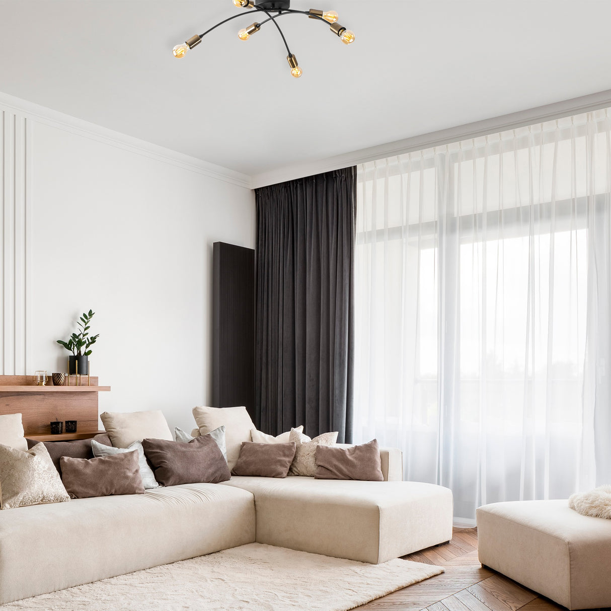 Plafonnier Noir Métal Zest