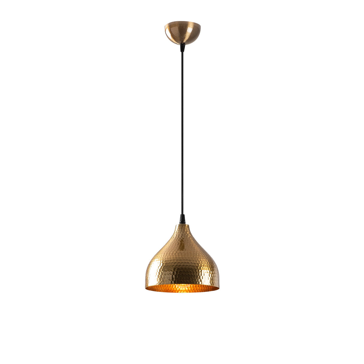 Suspension ronde en métal couleur bronze Eclipse
