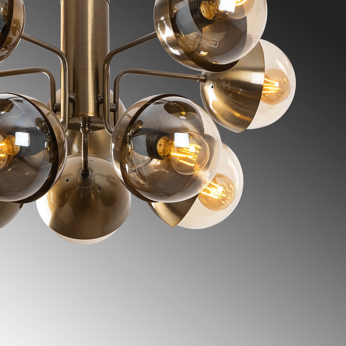 Suspension en verre couleur bronze Carina