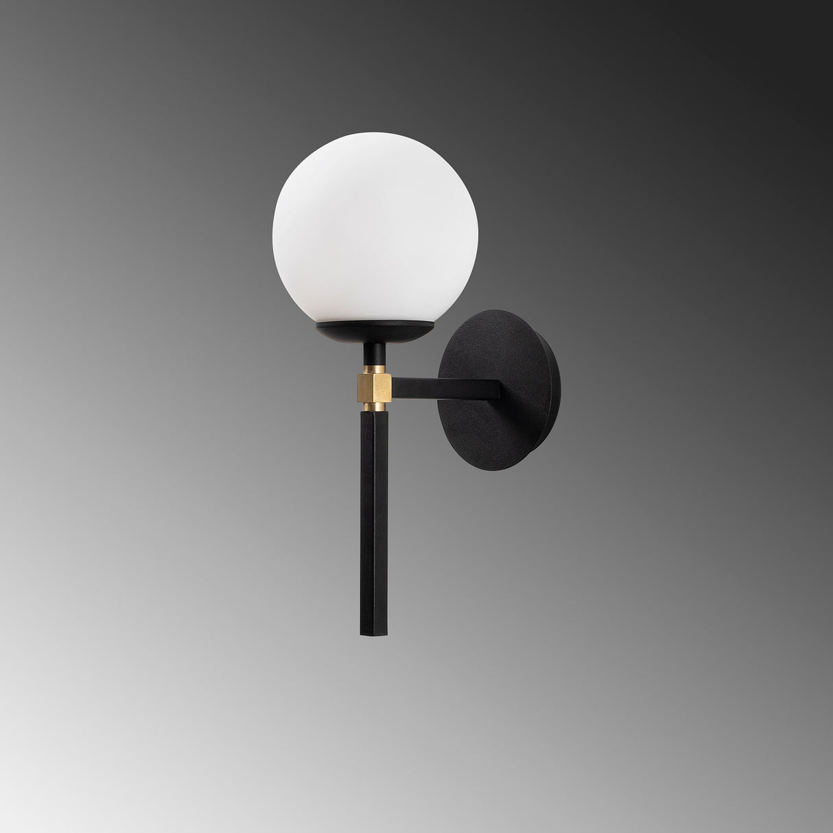 Applique noire en verre Sereno