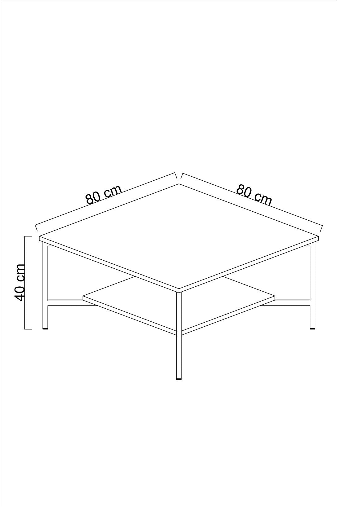 Ensemble de meubles Noyer-Noir - Ligne Chrome - Table basse + Meuble TV
