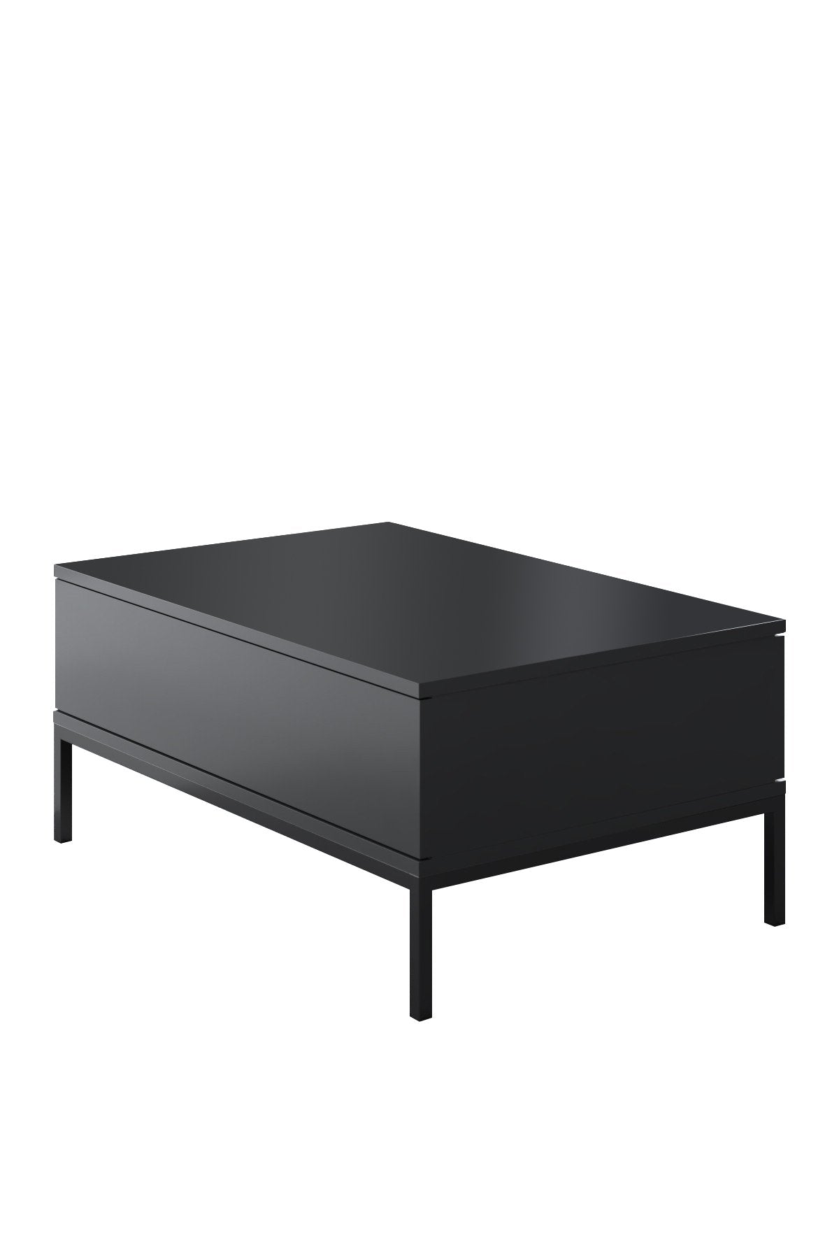 Table basse rectangulaire Lord Anthracite 90x60 - Cadre noir