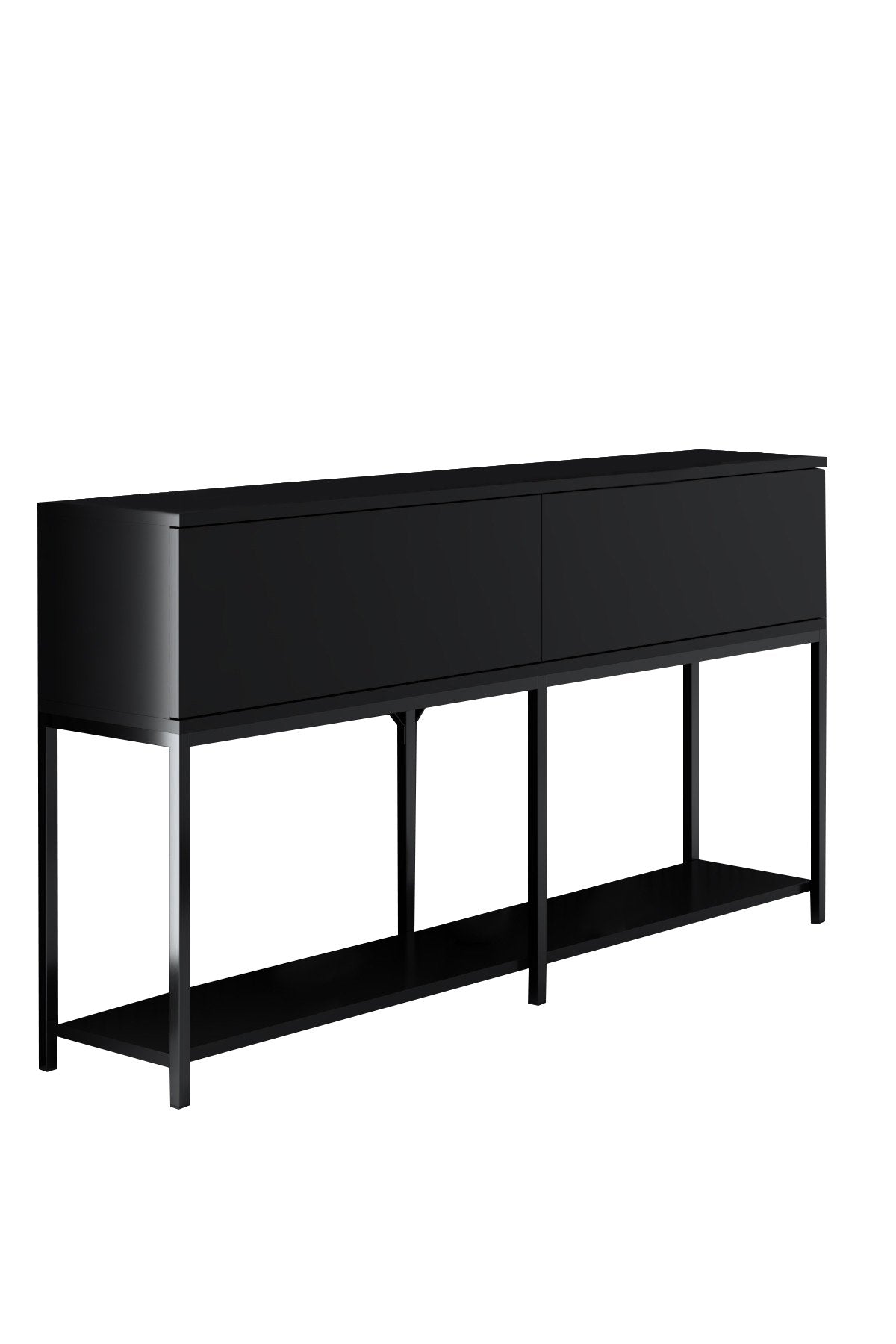 Commode moderne Black Lord 150x30x80 - Deux compartiments