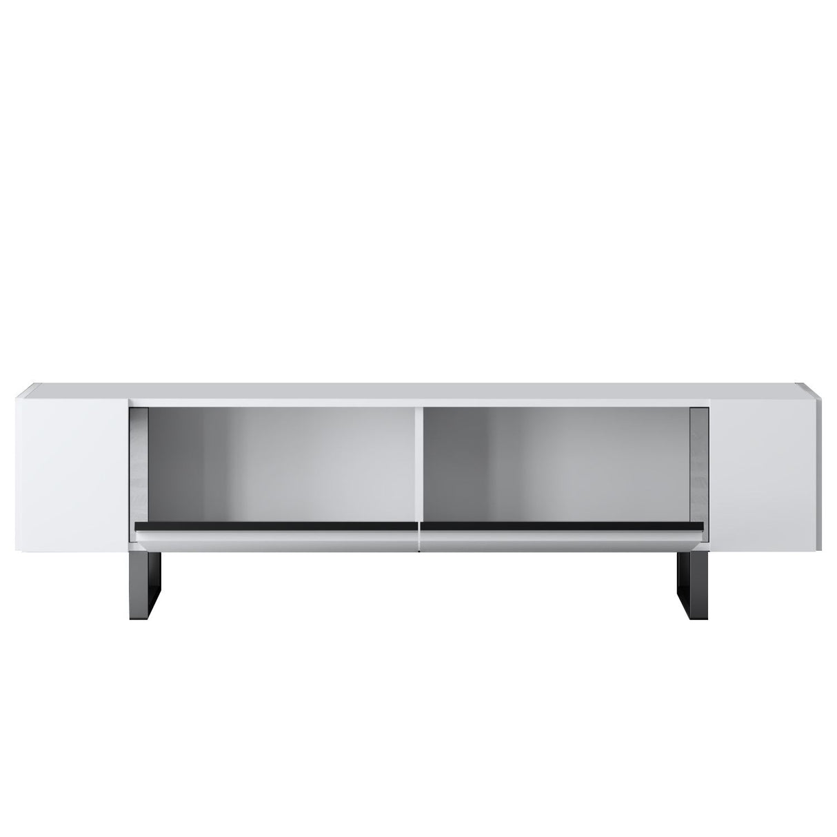 TV Meubels - TV Meubel Wit Yildiz 180x50x30 - Zilver Frame - Dimehouse