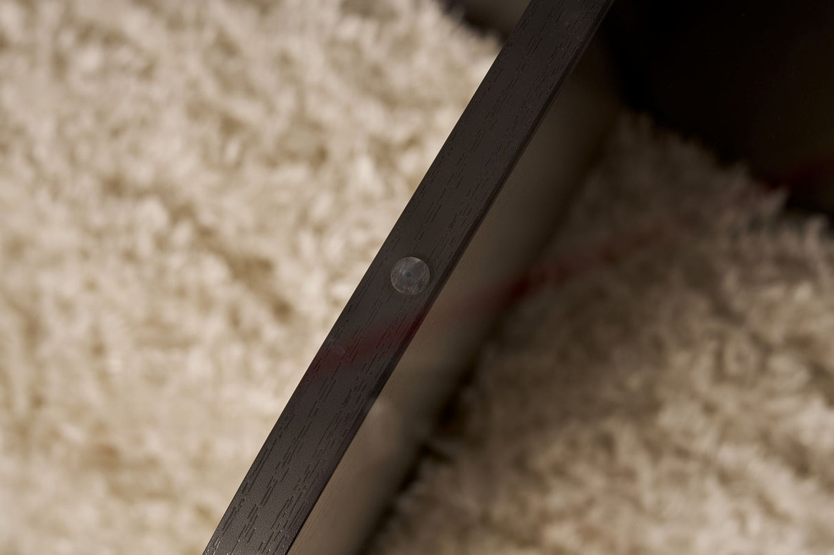 Table basse Aris ronde 75 cm en verre teinté - piètement noir