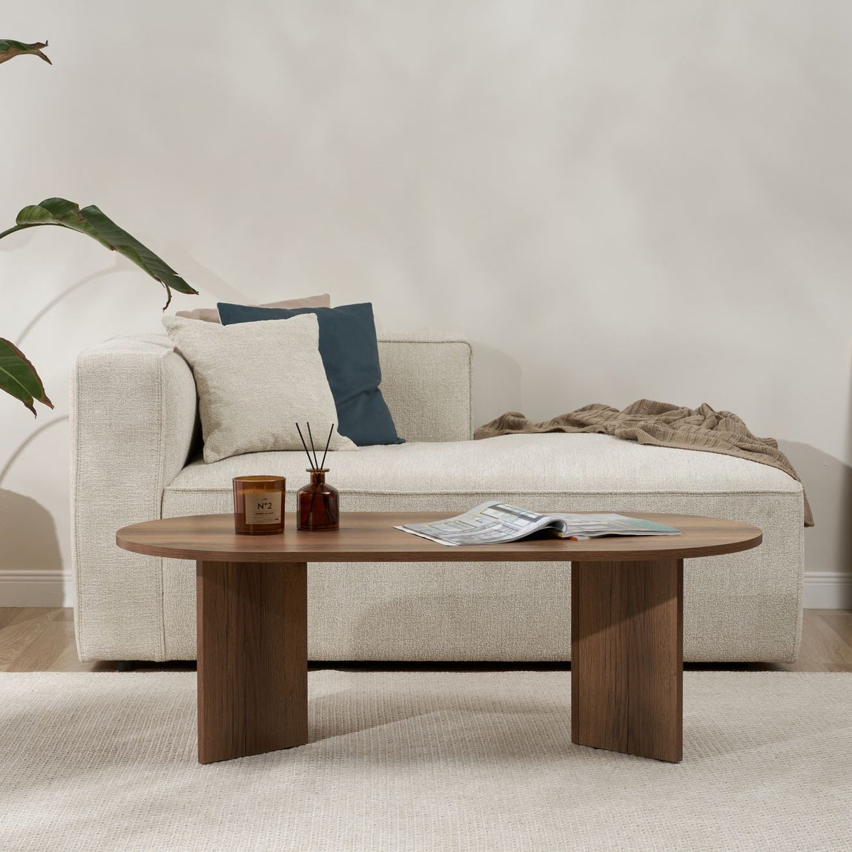 Sable Salontafel Walnoot 119x60 cm Walnut Melamine