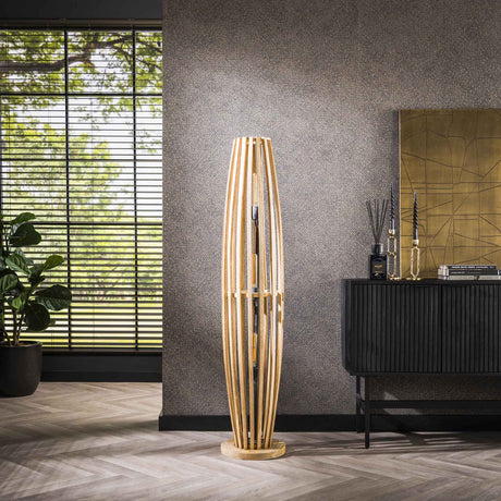 Lampadaire Jalou en Bois de Manguier 3 sources lumineuses