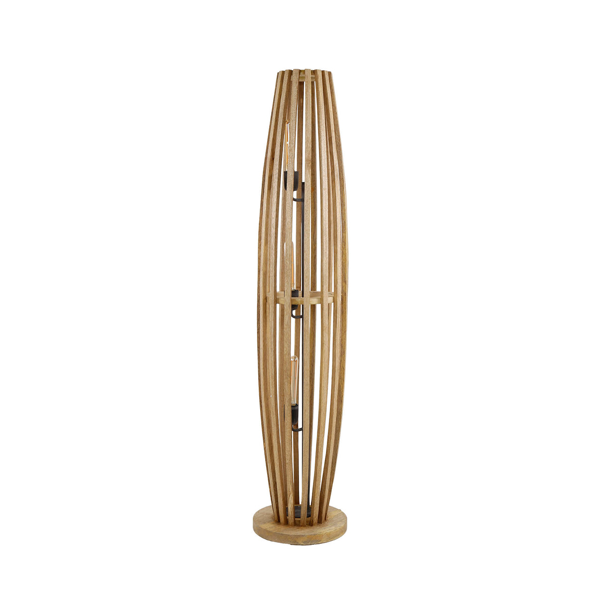 Lampadaire Jalou en Bois de Manguier 3 sources lumineuses