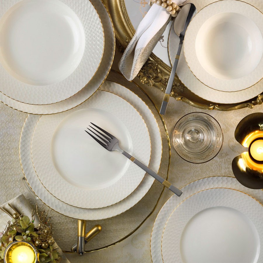 BNIRN24Y2520 Or Blanc 100% PORCELAINE