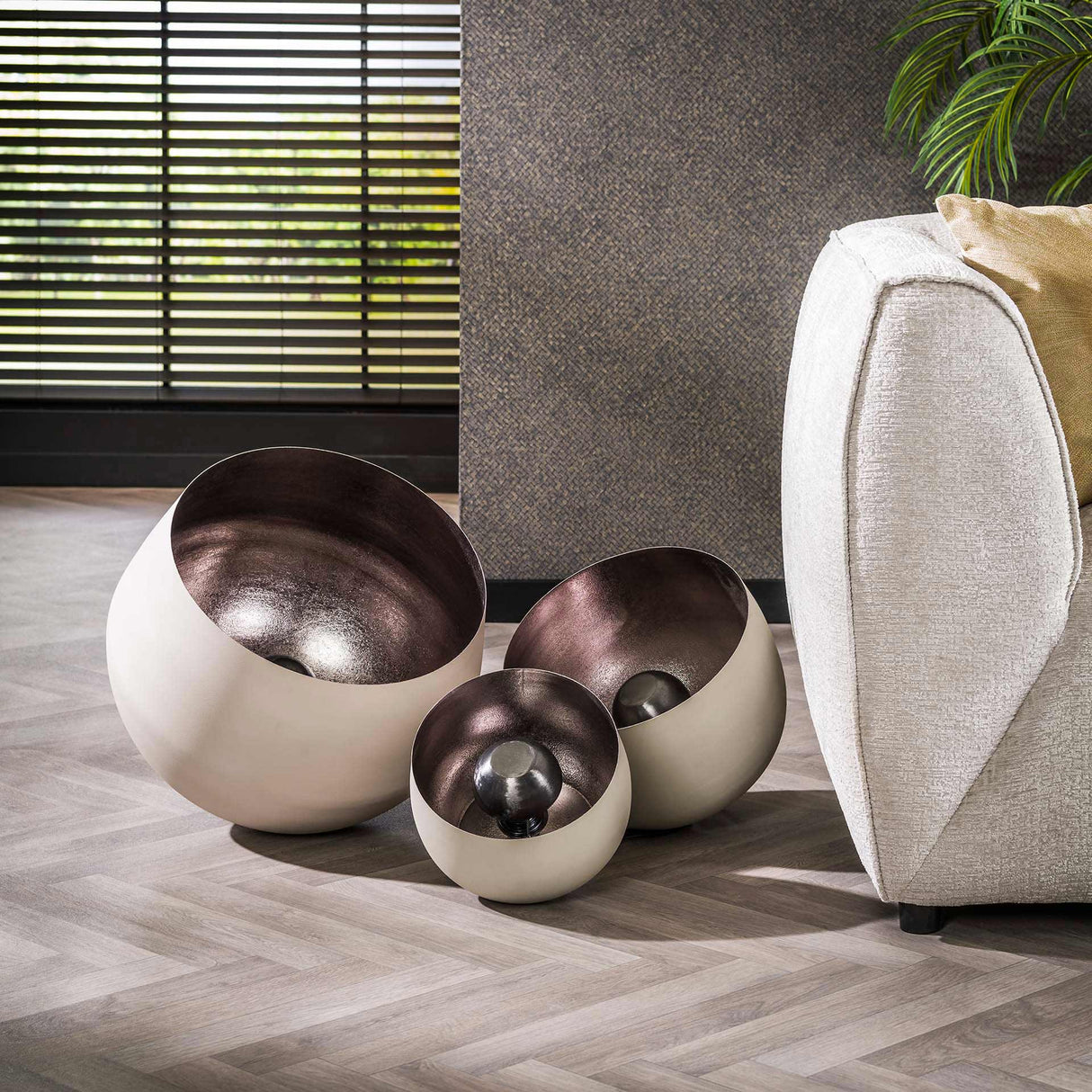 Lampe de table industrielle Bâle Naturel Gray Ø50