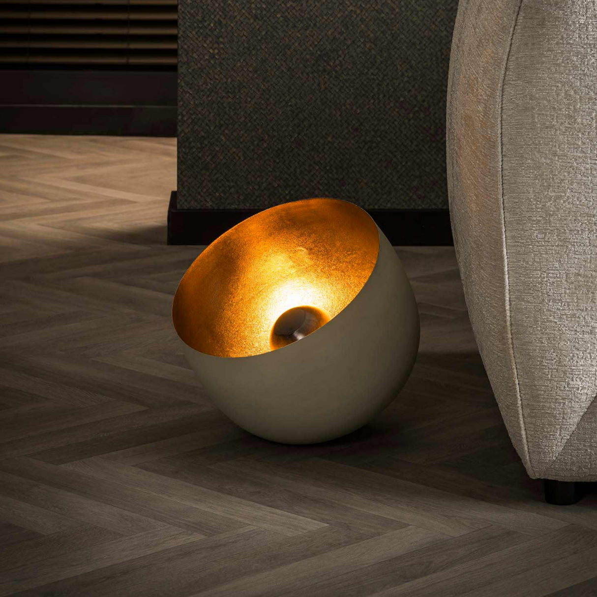 Lampe de table industrielle Bâle Naturel Gray Ø36