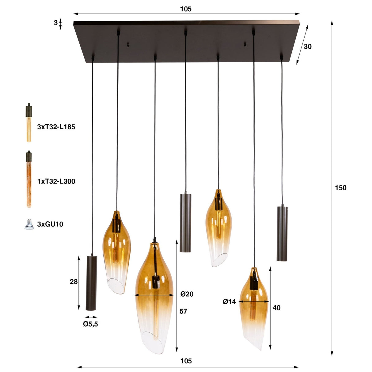 Hanglamp cocoon pendel bruin