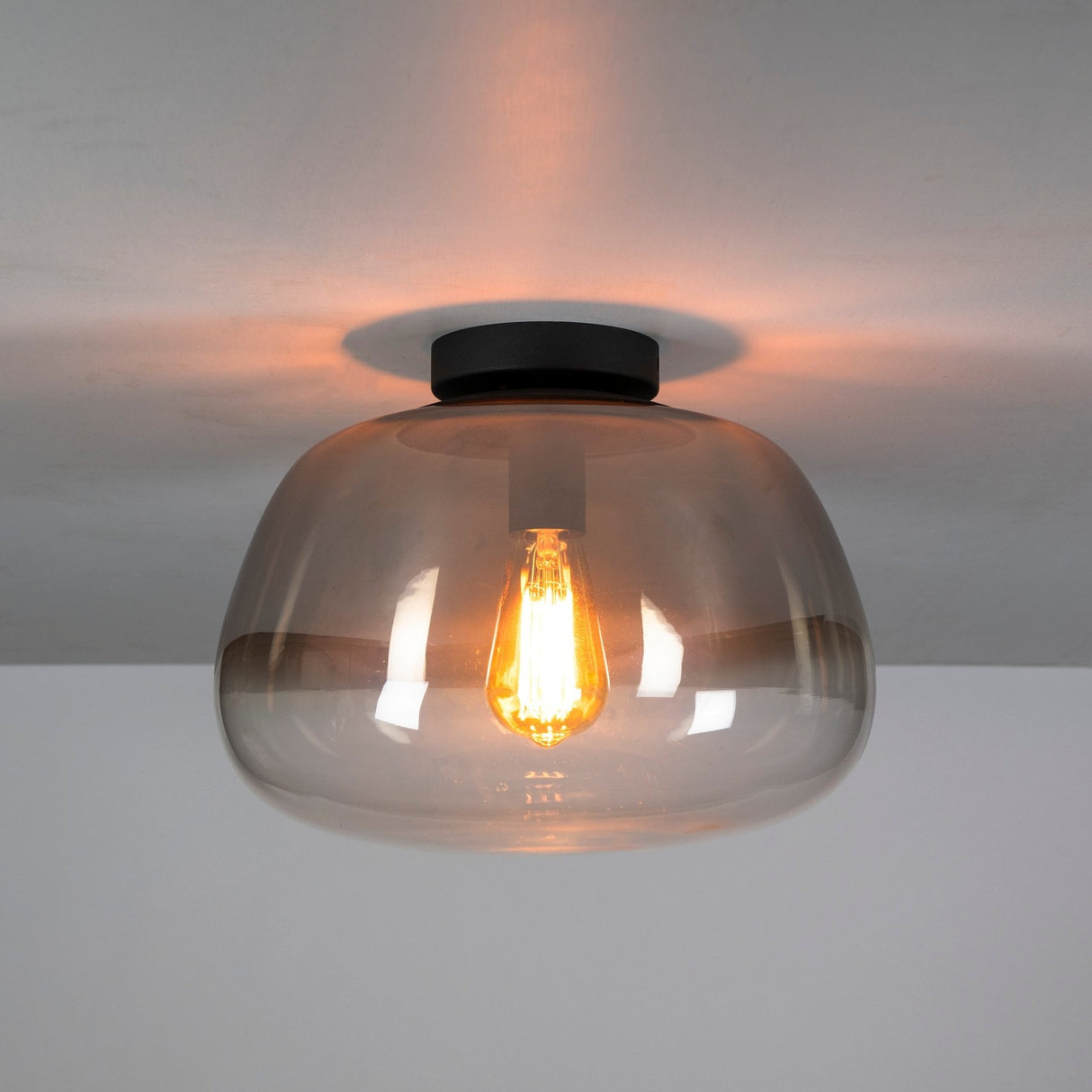 Plafondlamp Noma Shaded Smoke Grey Glas 36 cm