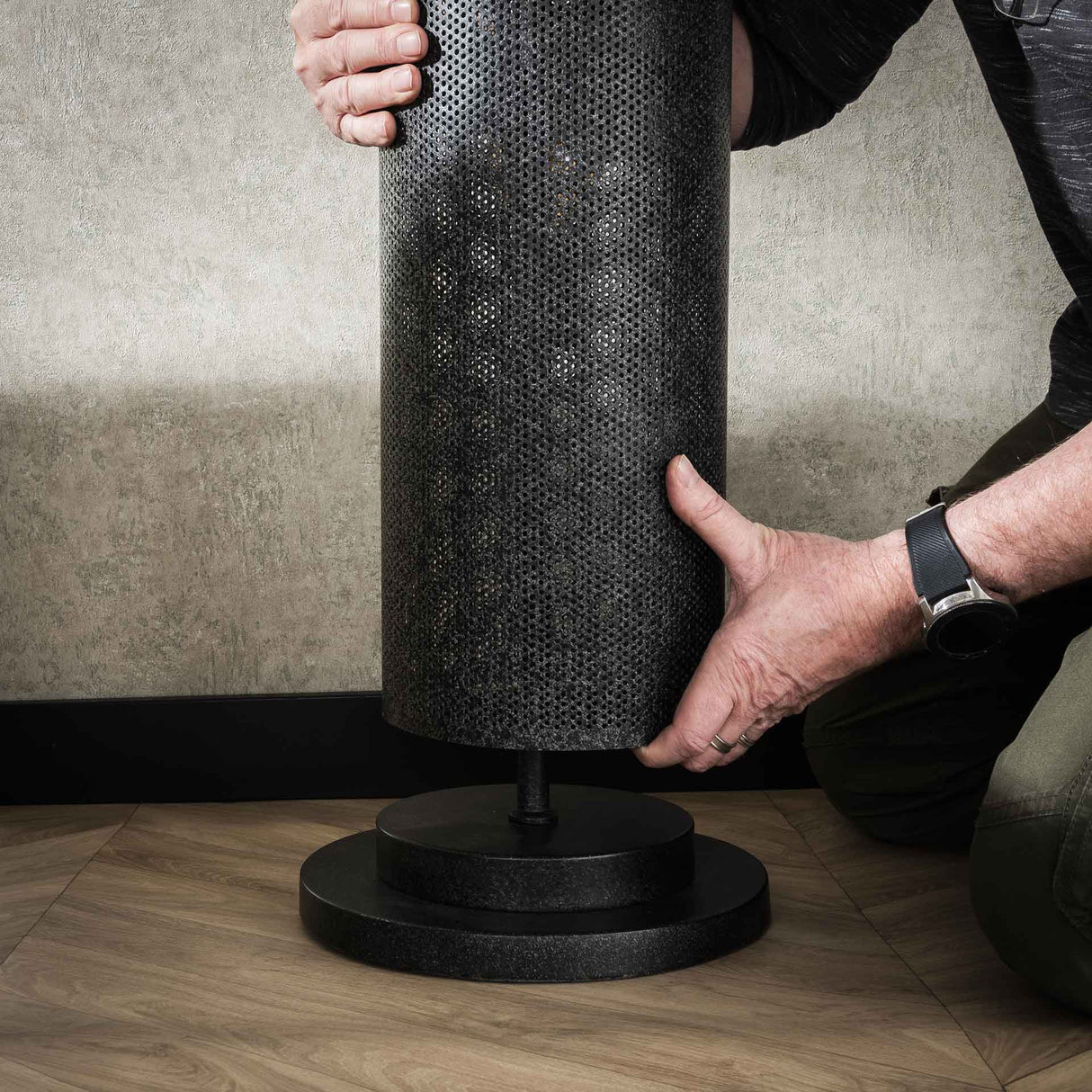 Lampadaire Knox 5 lumières maille noire