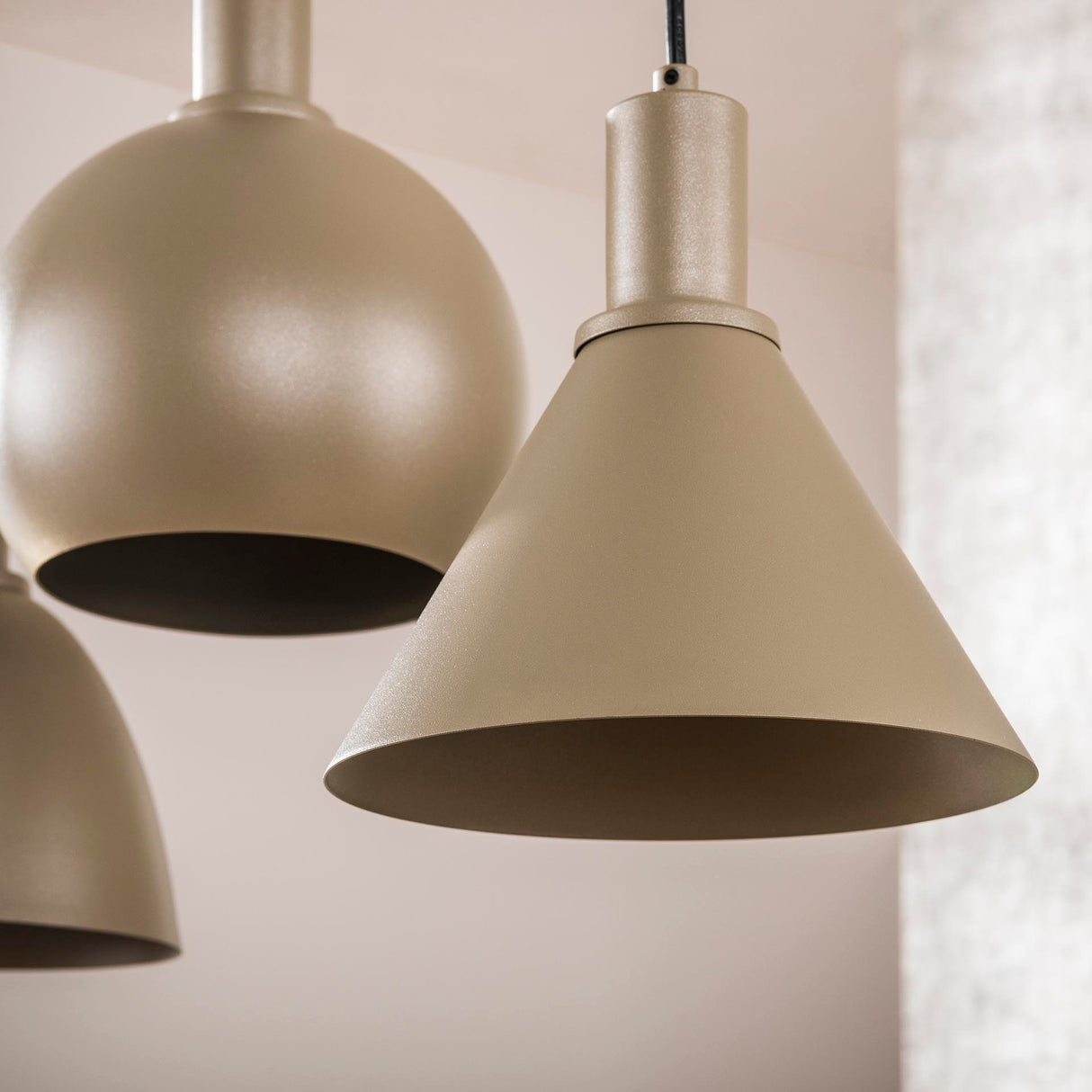 Suspension Nova 5 lumières - Beige - 120 cm