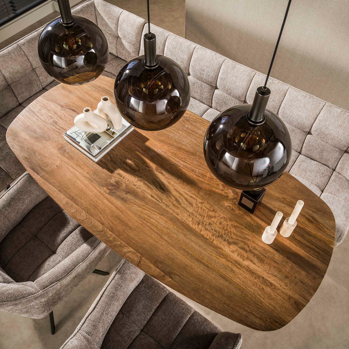 Suspension Nero Trio 3 lumières Métal Noir 115 cm