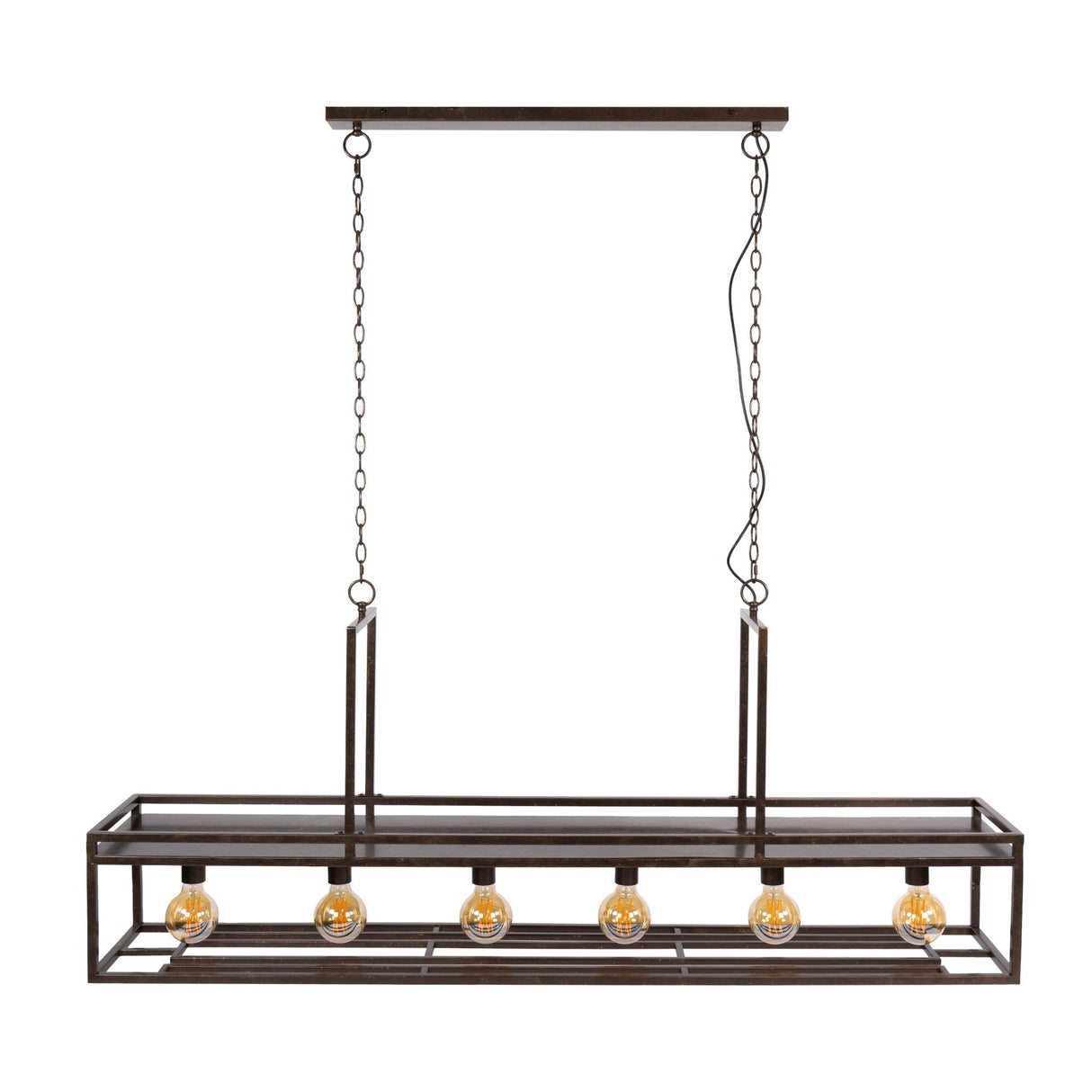 Eloisa Suspension 6 lumières métal noir
