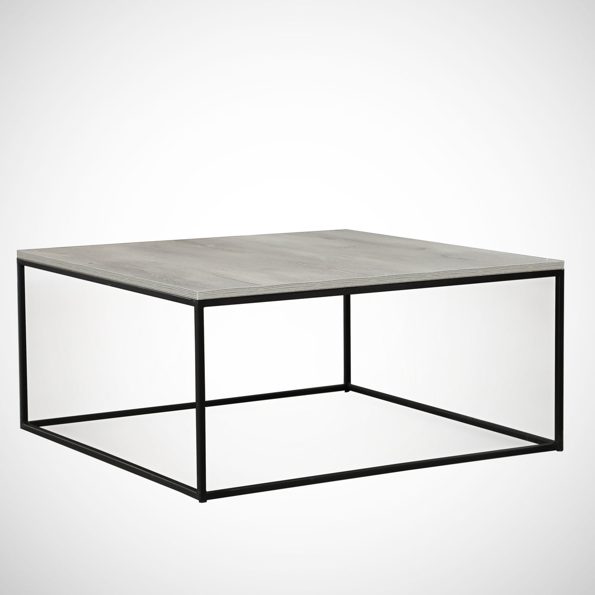 Salontafels - Vierkante salontafel grijs Melamine - 75x75 cm - Pola - Dimehouse