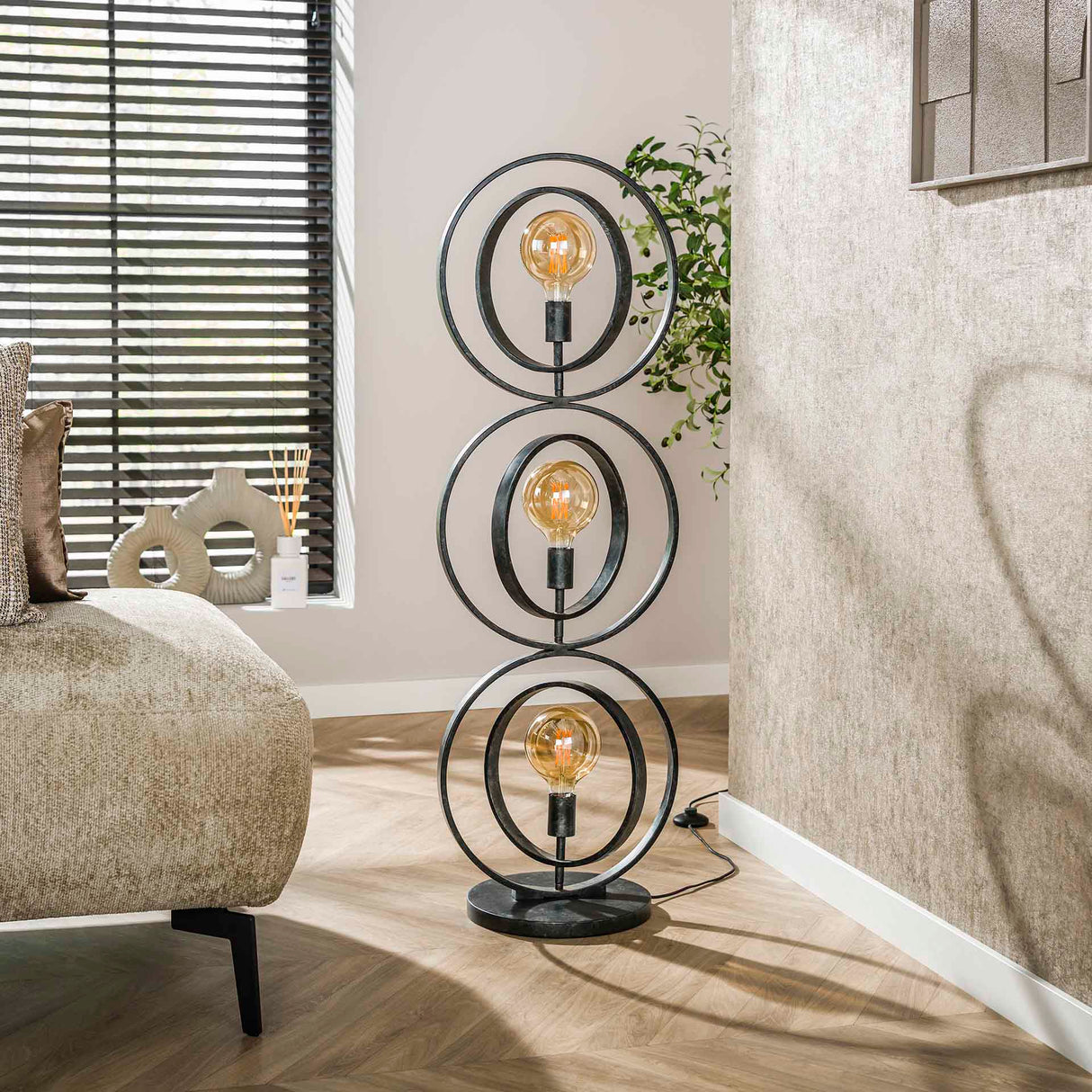 Lampadaire industriel otan métal 3-Light