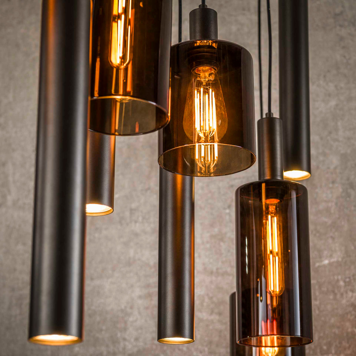 Lustre Aureo 9 lumières Sienna brun