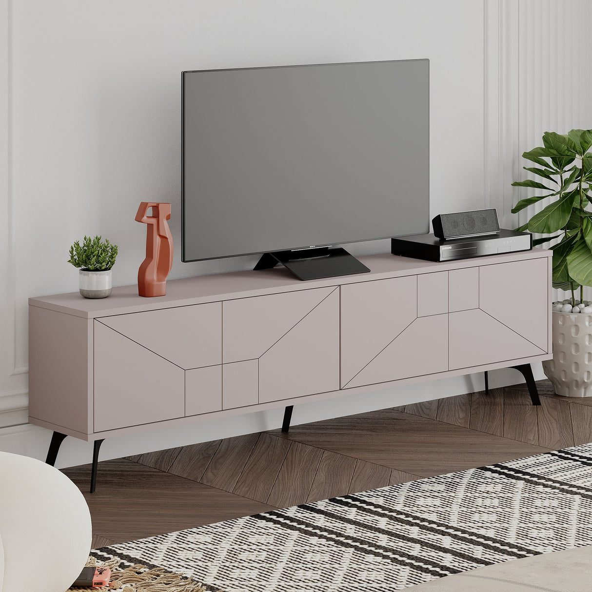 TV Meubels - TV Meubel Dune Mokka Melamine 180x50x29,6 cm - Dimehouse