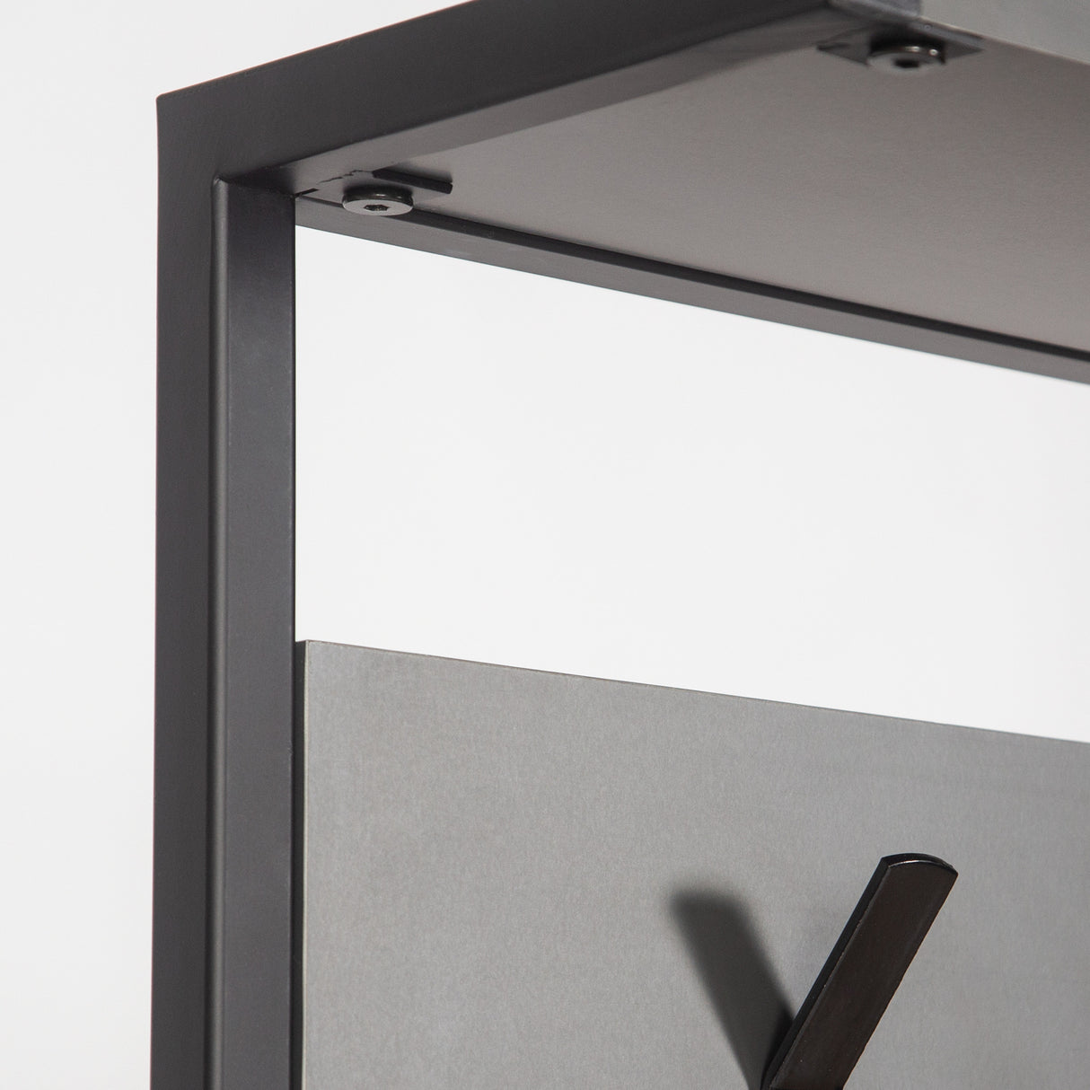 Meuble de rangement Porte-manteau Anthracite Mélamine Novad - Avec étagères