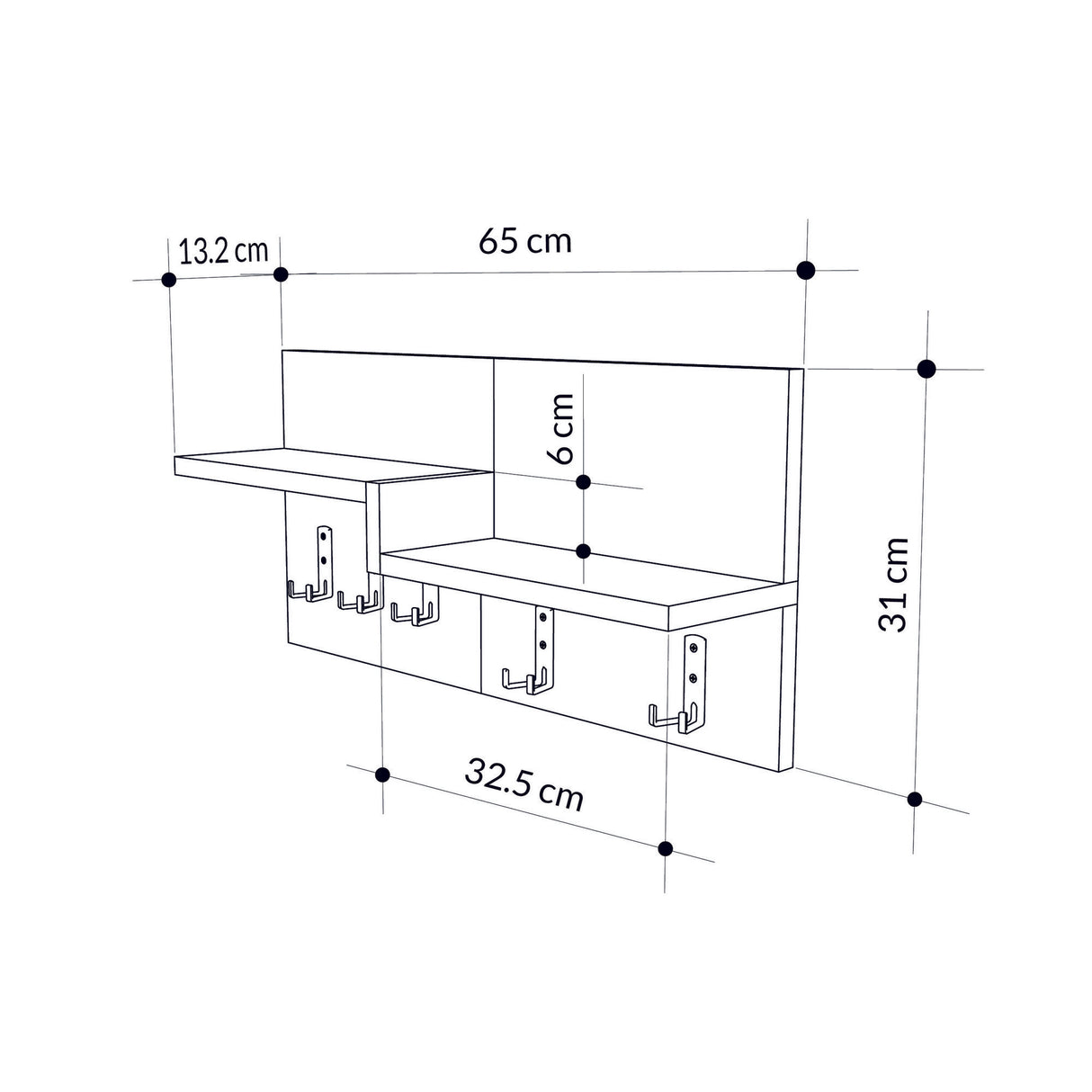 Cintre 5 crochets effet marbre Lagona