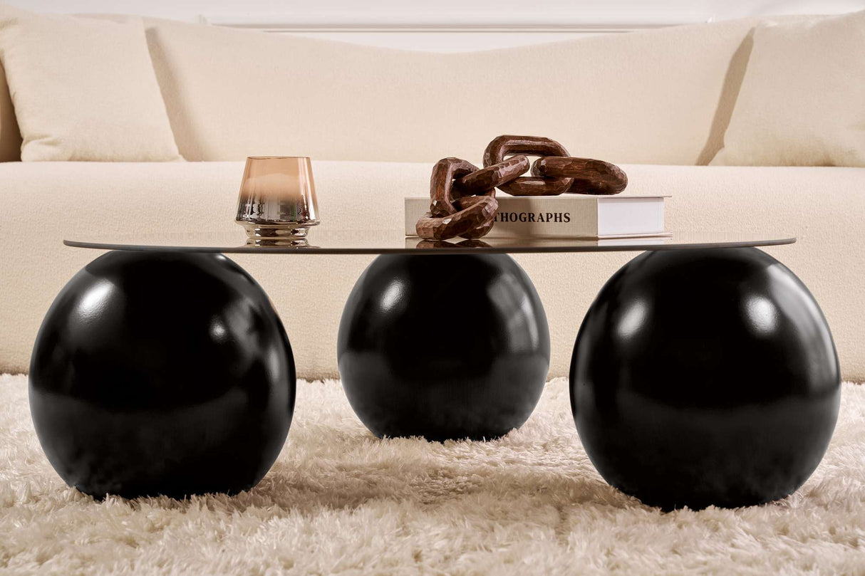 Salontafel Miro Gehard glas 85x85 cm Zwart Brons Black Bronze Tempered glass