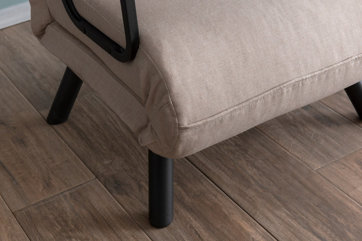 Fauteuil de sommeil Sando Tissu Crème-Jaune clair