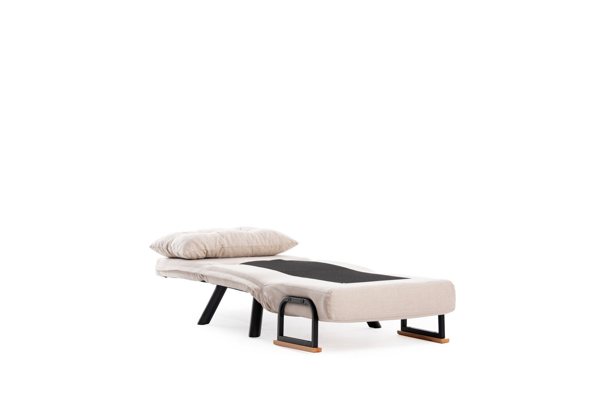 Fauteuil de sommeil Sando Tissu Crème-Jaune clair