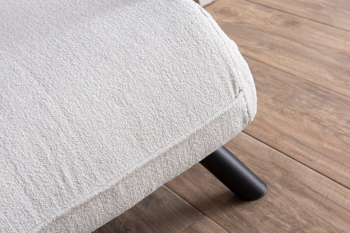 Fauteuil de sommeil Sando Crème en tissu teddy