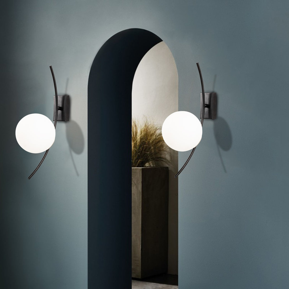 Applique Noir Verre Cielo