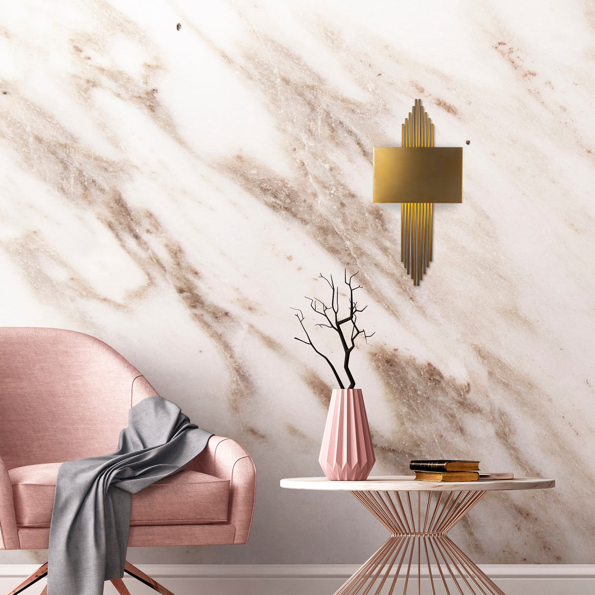 Applique en métal couleur bronze Andes