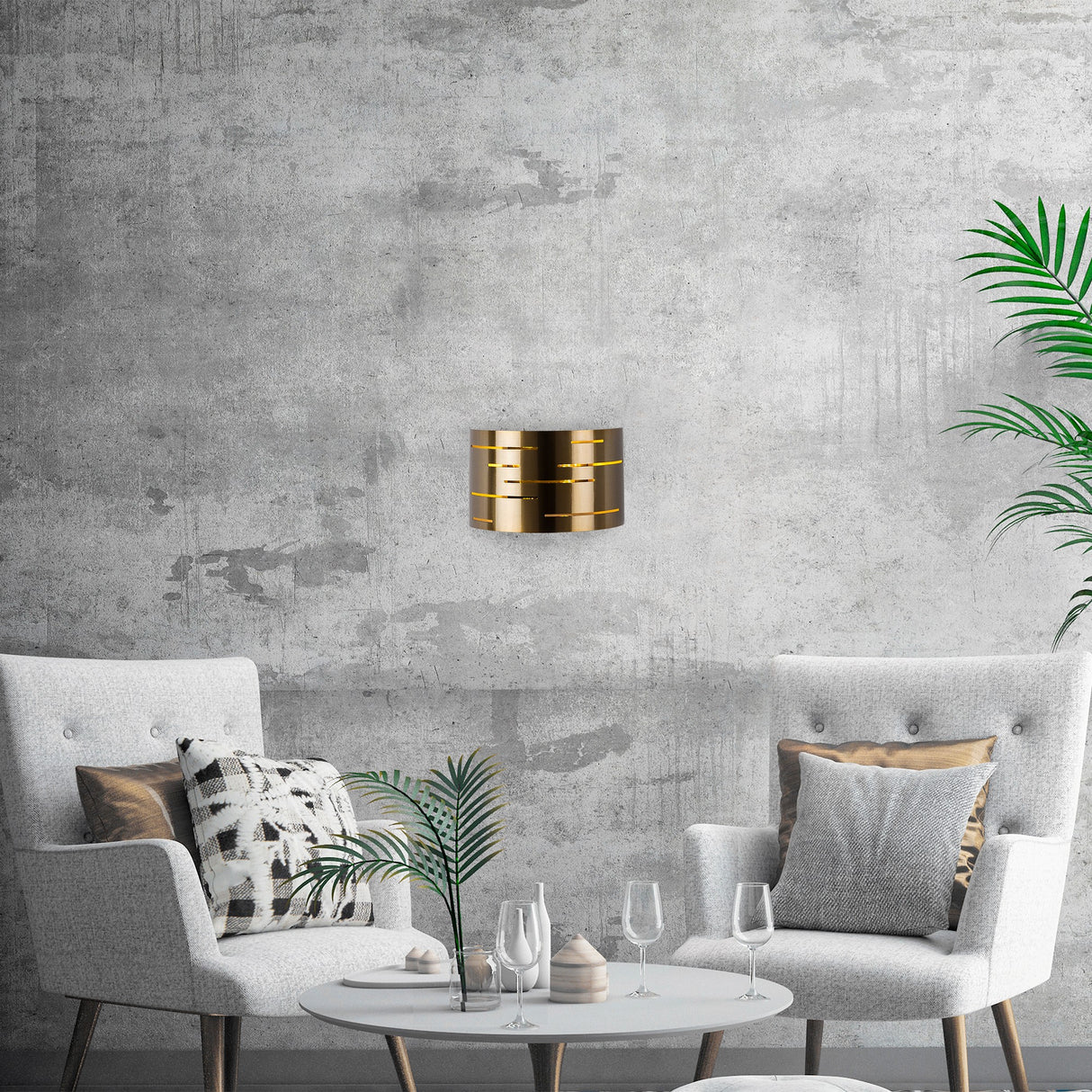 Applique 1 lumière en métal couleur bronze Mesa