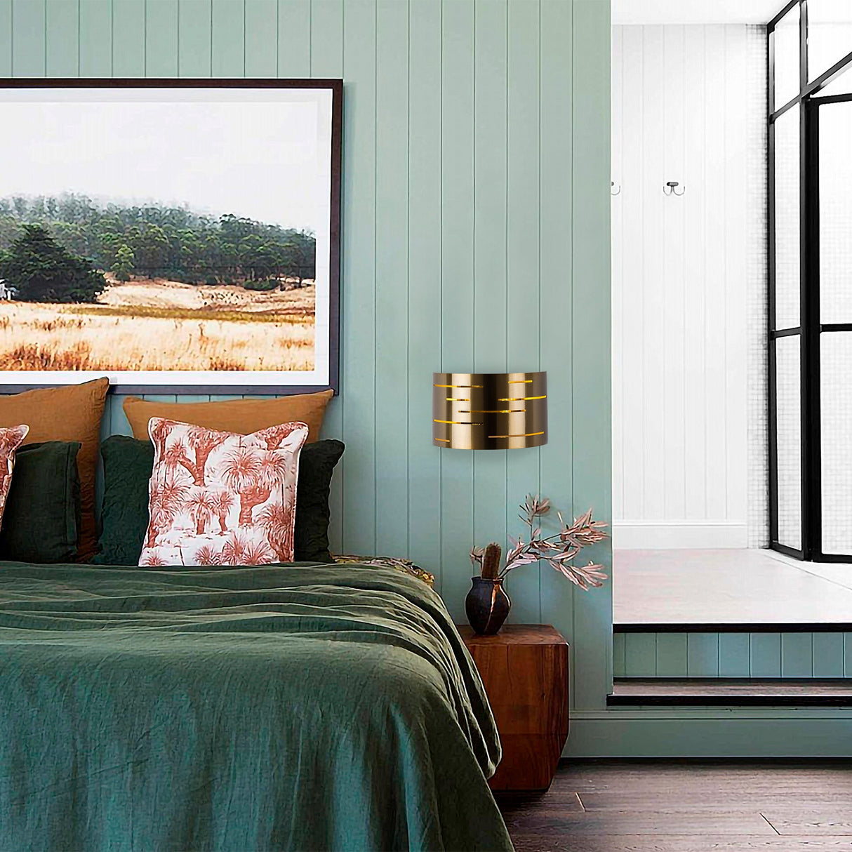 Applique 1 lumière en métal couleur bronze Mesa