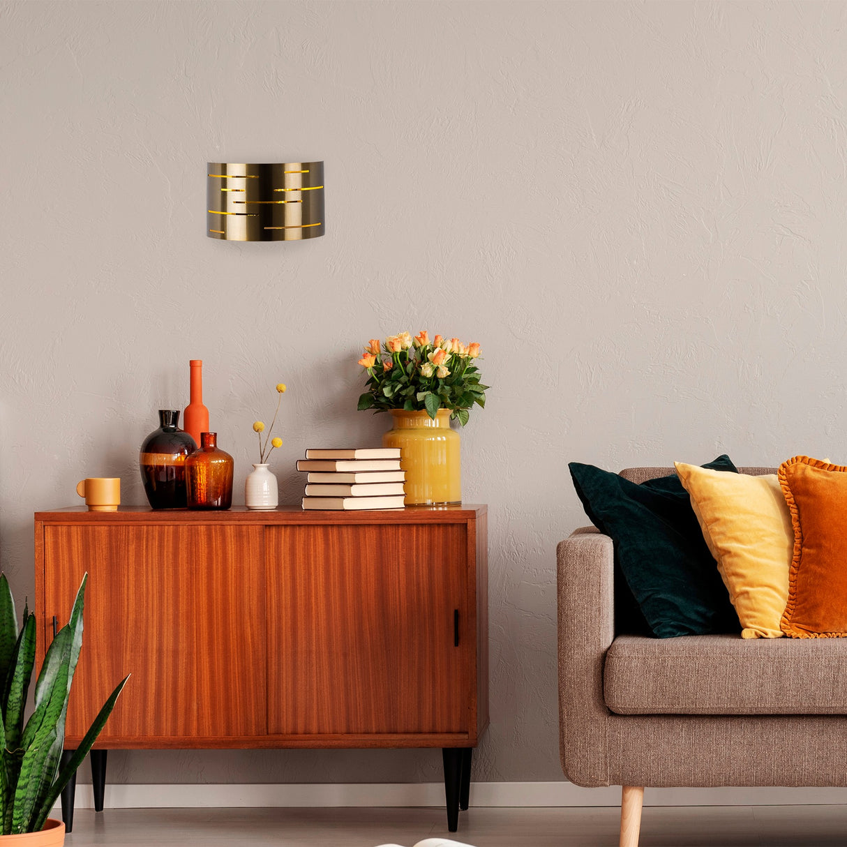 Applique 1 lumière en métal couleur bronze Mesa