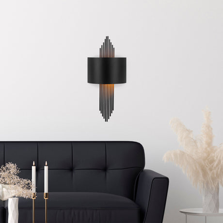 Applique 1 lumière Noir Métal Andes