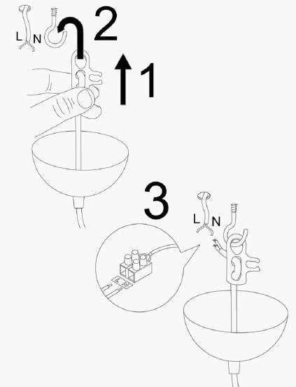 Suspension Noir Or Métal Forge
