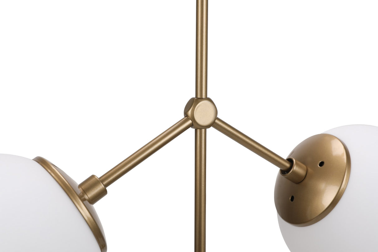 Suspension 3 lumières Verre Blanc Polaris