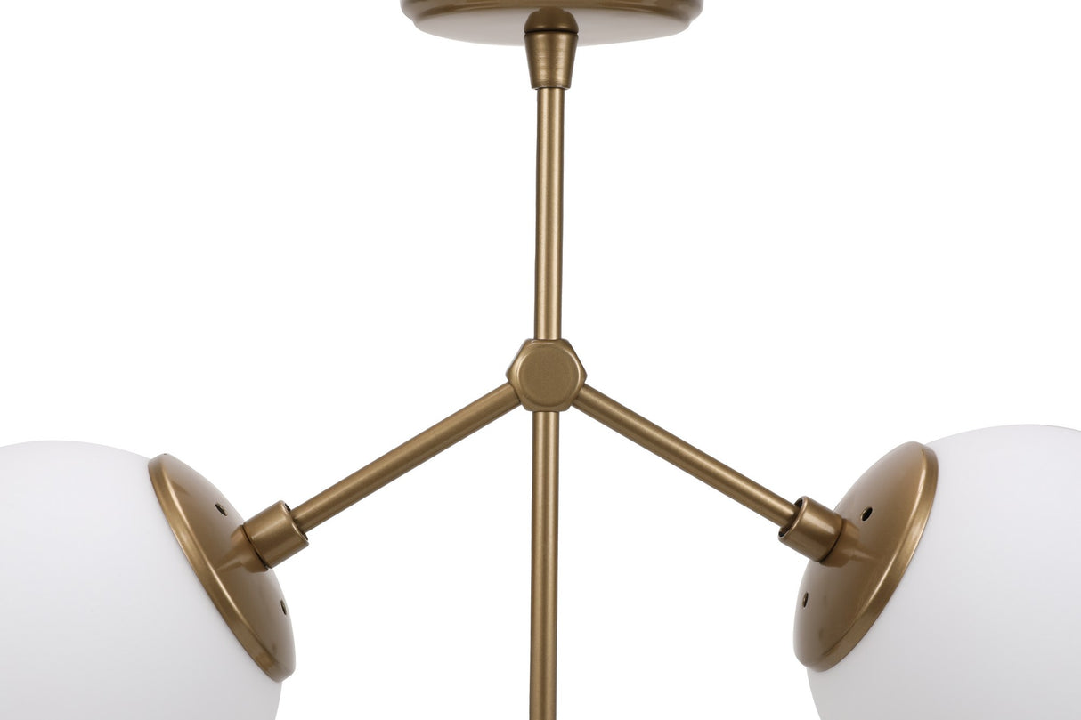 Suspension 3 lumières Verre Blanc Polaris