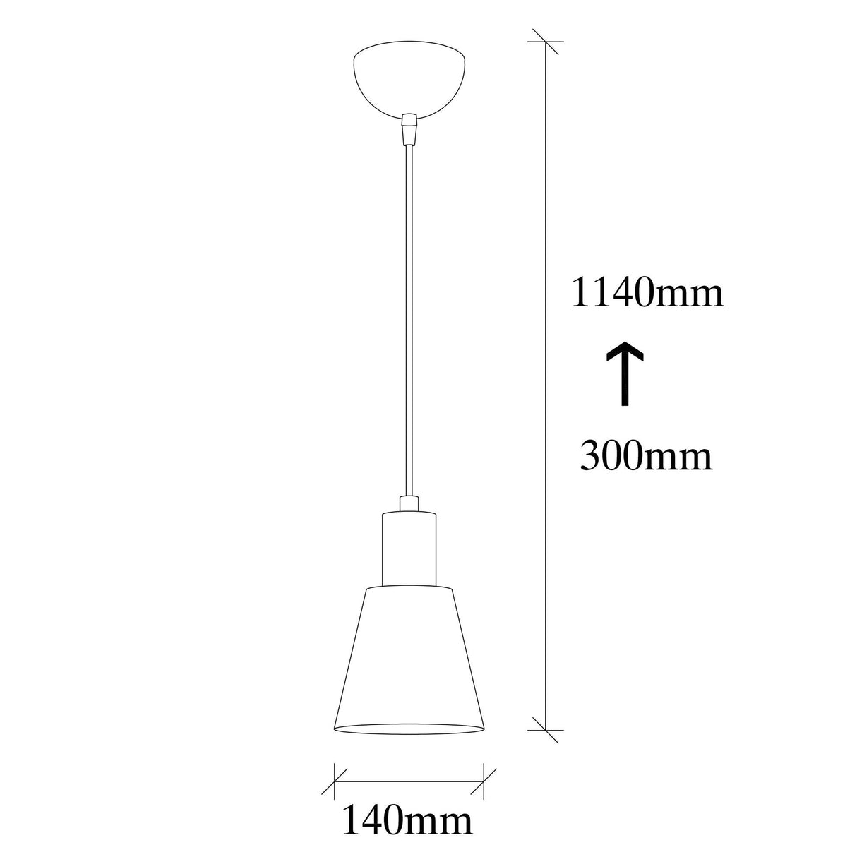 Suspension Noir Nickel Métal Velora
