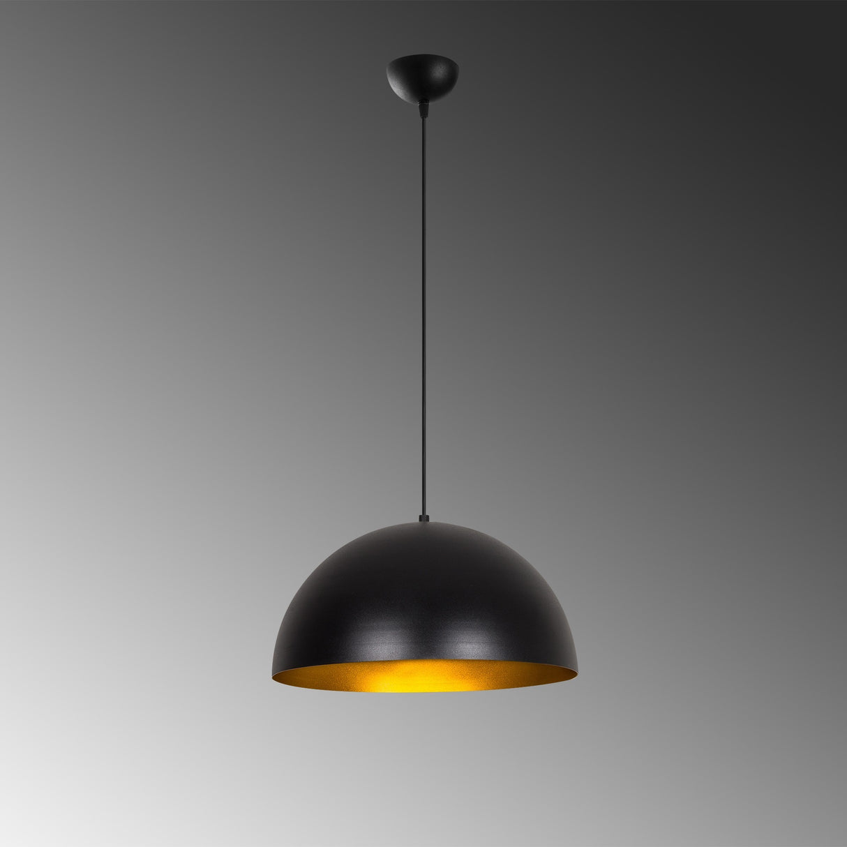 Suspension 40 cm Noir Or Métal Echelon