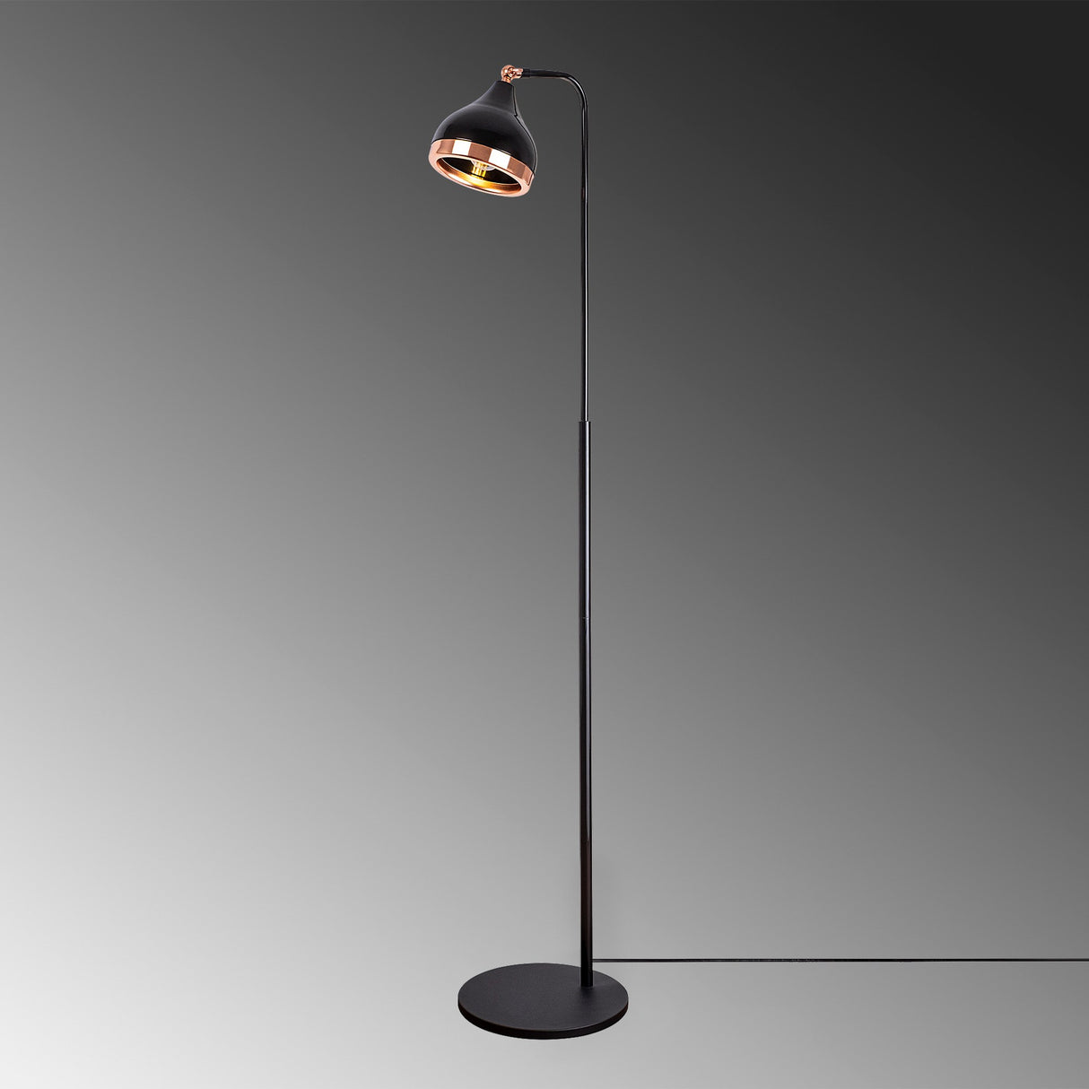 Lampe sur pied Noir Cuivre Métal Grip