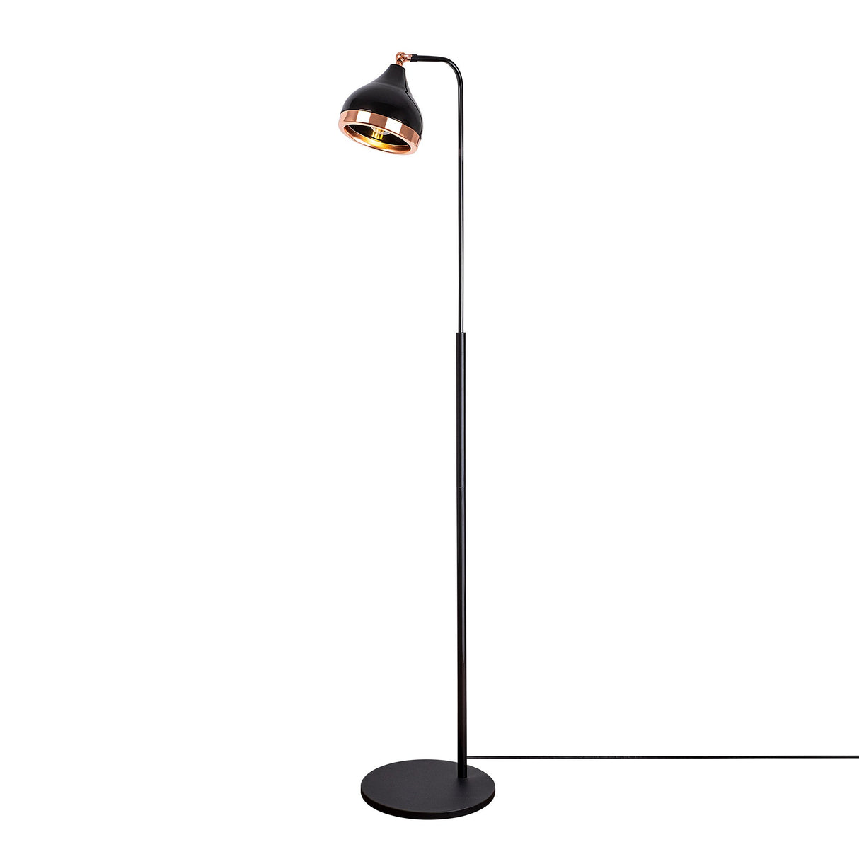 Lampe sur pied Noir Cuivre Métal Grip