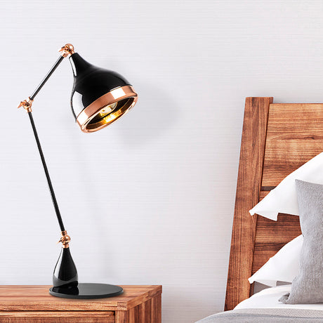 Lampe de table Noir Cuivre Métal Prise