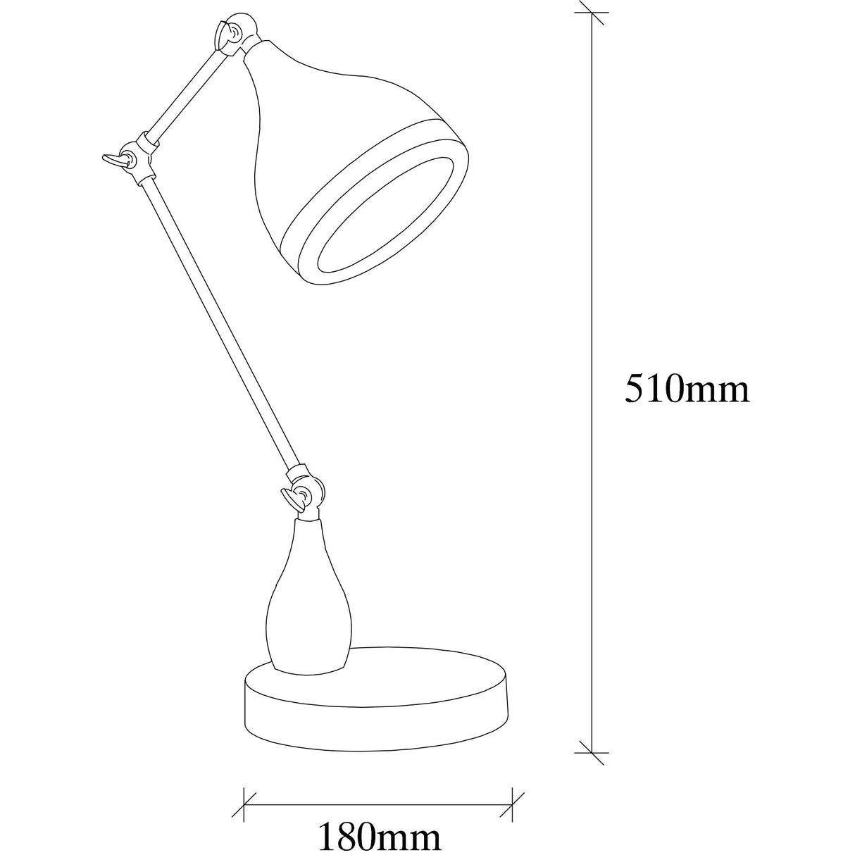 Lampe de table Noir Cuivre Métal Prise