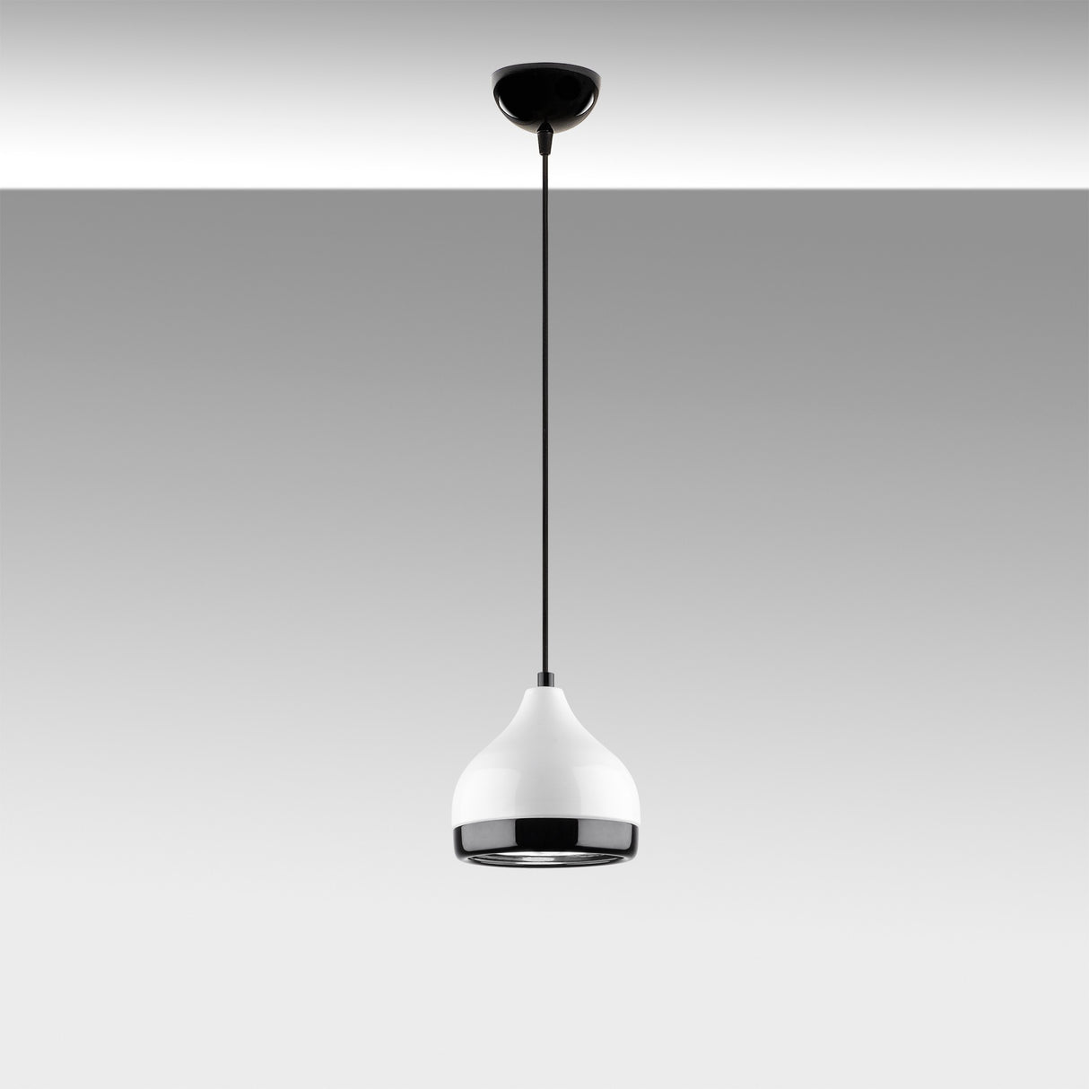 Suspension 1-lampe Blanc Métal Grip