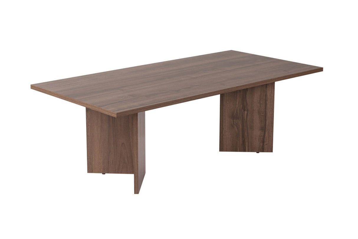 Table basse rectangulaire Siban aspect noyer - 119x60 cm