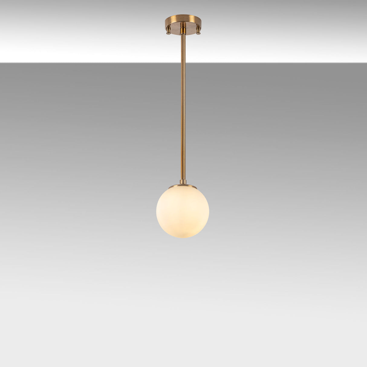 Suspension 3 lumières couleur bronze avec abat-jour blanc en métal Flint