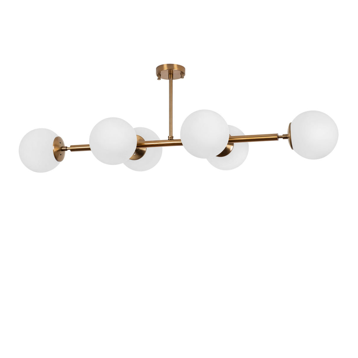 Suspension 6 lumières en bronze avec verre Radiance